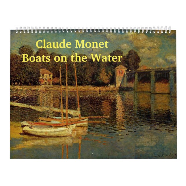 Claude Monet - Boats vid Vatten Kalender (Omslag)