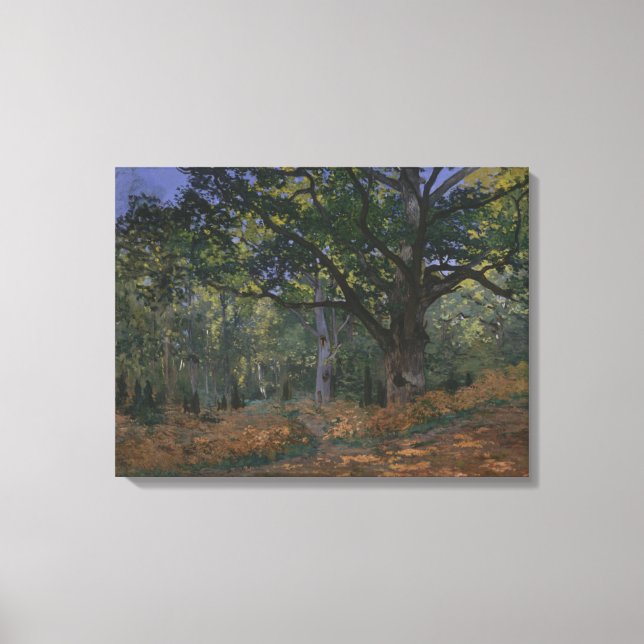 Claude Monet | Bodmer Oak, Fontainebleau Fores Canvastryck (Framsida)