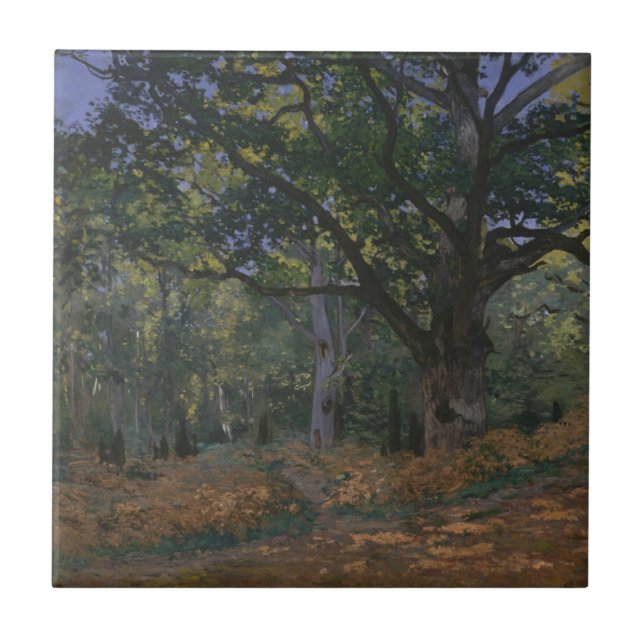 Claude Monet | Bodmer Oak, Fontainebleau Fores Kakelplatta (Framsidan)