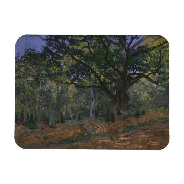 Claude Monet | Bodmer Oak, Fontainebleau Fores Magnet (Horisontell)