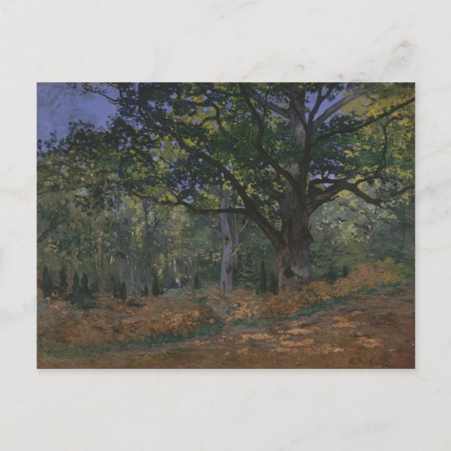 Claude Monet | Bodmer Oak, Fontainebleau Fores Vykort (Framsida)