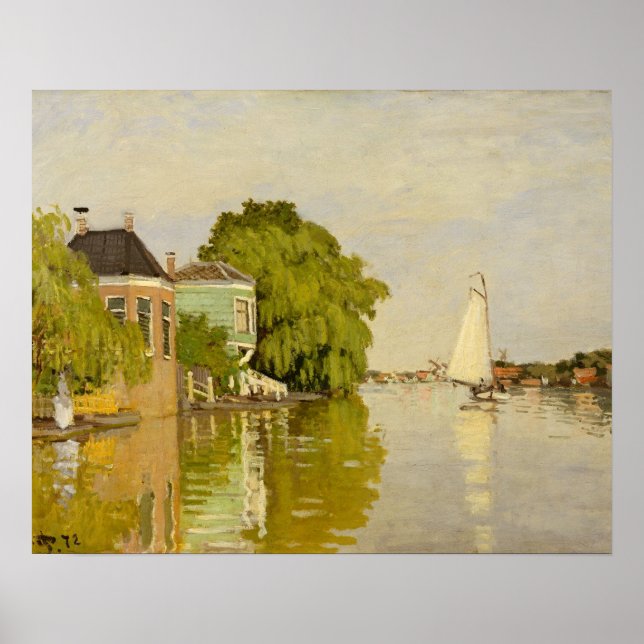 Claude Monet - Bostäder på Achterzaan Poster (Framsidan)