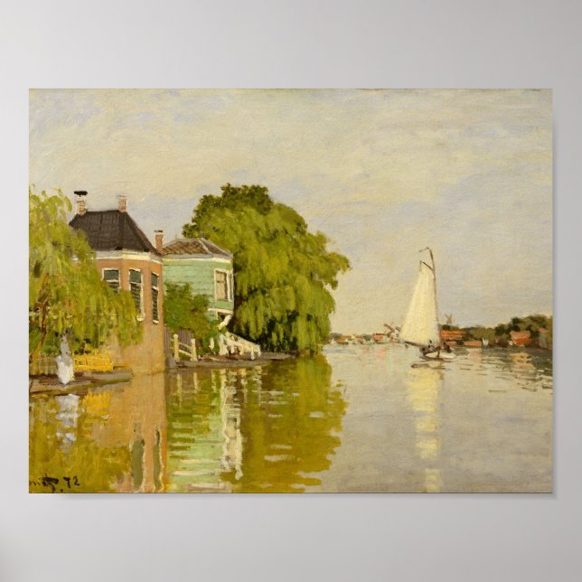 Claude Monet - Bostäder på Achterzaan Poster (Framsidan)