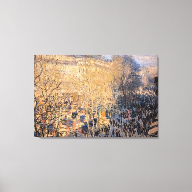 Claude Monet - Boulevard des Capucines i Paris Canvastryck (Framsida)