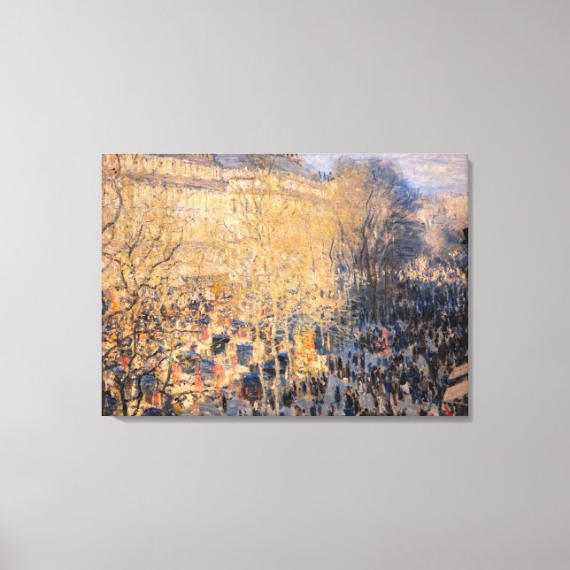 Claude Monet - Boulevard des Capucines i Paris Canvastryck (Framsida)