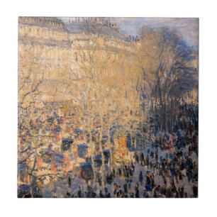 Claude Monet - Boulevard des Capucines i Paris Kakelplatta