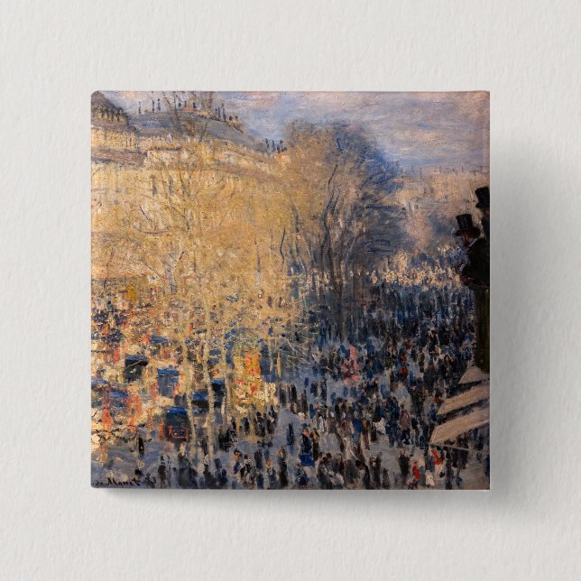 Claude Monet - Boulevard des Capucines i Paris Knapp (Framsida)