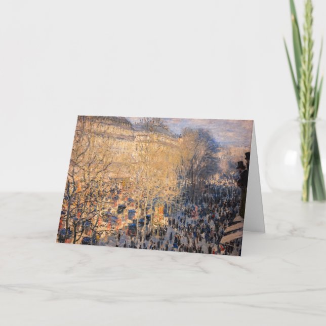 Claude Monet - Boulevard des Capucines i Paris Kort (Framsida)