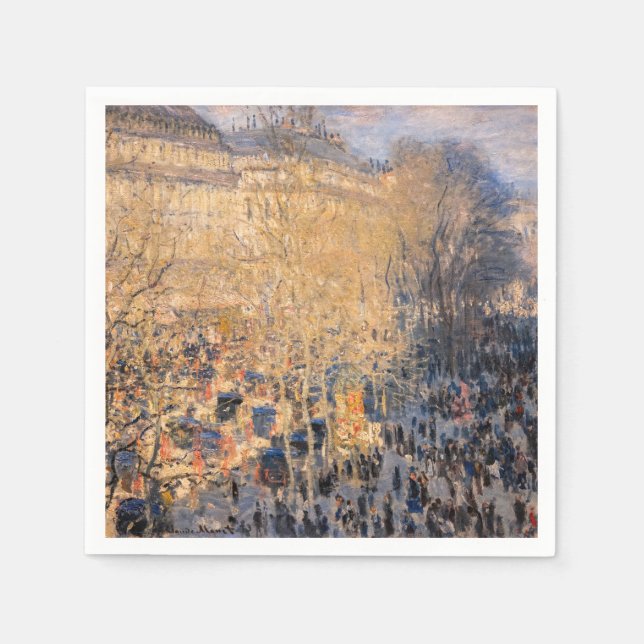 Claude Monet - Boulevard des Capucines i Paris Pappersservett (Framsidan)