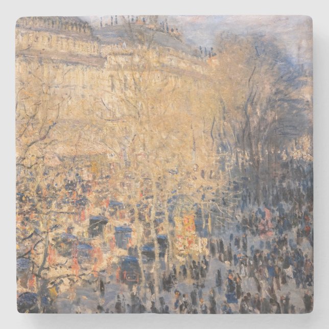 Claude Monet - Boulevard des Capucines i Paris Stenunderlägg (Framsidan)