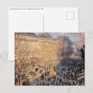 Claude Monet - Boulevard des Capucines i Paris Vykort