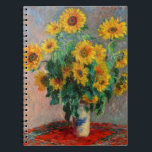 Claude Monet - Bouquet av solblommor Anteckningsbok<br><div class="desc">Bouquet of Sunwers / Bouquet de tournesols - Claude Monet,  Oil on Canvas,  1881</div>