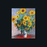 Claude Monet Bouquet av solblommor Canvastryck<br><div class="desc">En vas av solblommor som målats av Claude Monet.</div>