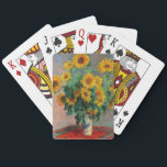 Claude Monet - Bouquet av solblommor Casinokort<br><div class="desc">Bouquet of Sunwers / Bouquet de tournesols - Claude Monet,  Oil on Canvas,  1881</div>