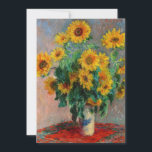Claude Monet - Bouquet av solblommor Inbjudningar<br><div class="desc">Bouquet of Sunwers / Bouquet de tournesols - Claude Monet,  Oil on Canvas,  1881</div>