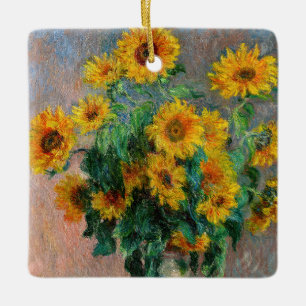 Claude Monet - Bouquet av solblommor Julgransprydnad Keramik