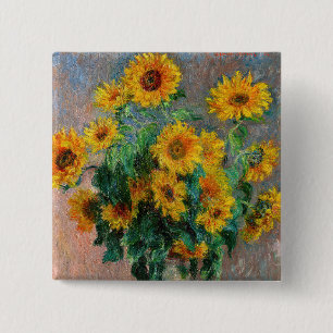 Claude Monet - Bouquet av solblommor Knapp