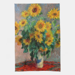 Claude Monet - Bouquet av solblommor Kökshandduk