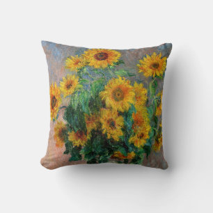 Claude Monet - Bouquet av solblommor Kudde