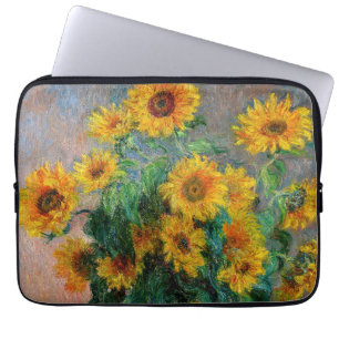 Claude Monet - Bouquet av solblommor Laptop Fodral