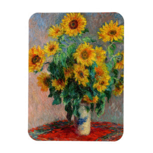 Claude Monet - Bouquet av solblommor Magnet
