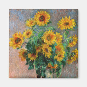 Claude Monet - Bouquet av solblommor Magnet
