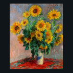 Claude Monet - Bouquet av solblommor Poster<br><div class="desc">Bouquet of Sunwers / Bouquet de tournesols - Claude Monet,  Oil on Canvas,  1881</div>