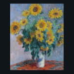 Claude Monet-Bouquet av solblommor Poster<br><div class="desc">Claude Monet - Bouquet of Sunwers,  1880.. Berömd konsmålning.</div>