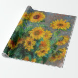 Claude Monet - Bouquet av solblommor Presentpapper<br><div class="desc">Bouquet of Sunwers / Bouquet de tournesols - Claude Monet,  Oil on Canvas,  1881</div>