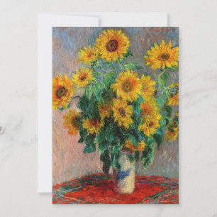 Claude Monet - Bouquet av solblommor Tack Kort