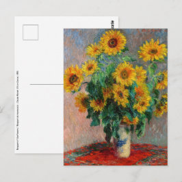 Claude Monet - Bouquet av solblommor Vykort
