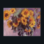 Claude Monet - Bouquet av solblommor Vykort<br><div class="desc"></div>