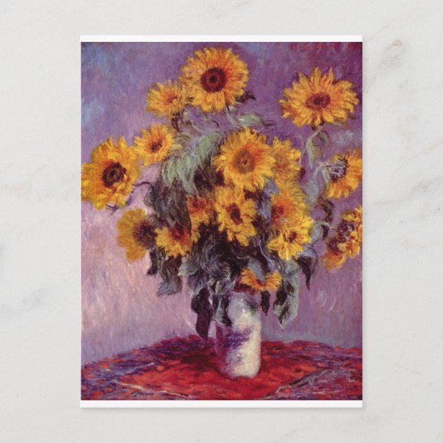 Claude Monet Bouquet av solblommor Vykort (Framsida)