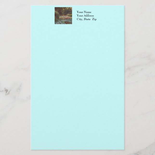 Claude Monet Brevpapper (Framsida)