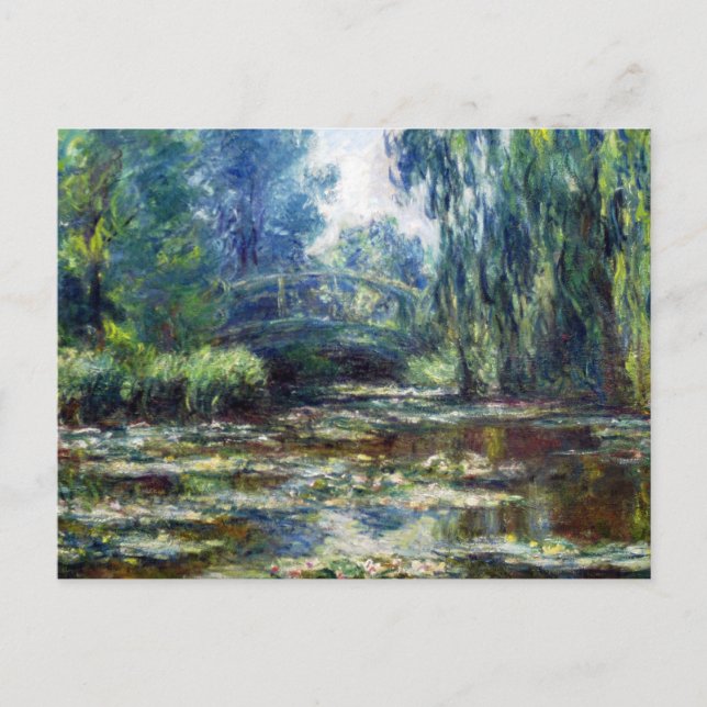 Claude Monet Bridge over Vatten Lily Pond Vykort (Framsida)