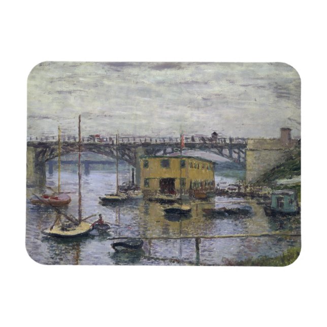 Claude Monet - Bron i Argentina på en Grått Day Magnet (Horisontell)
