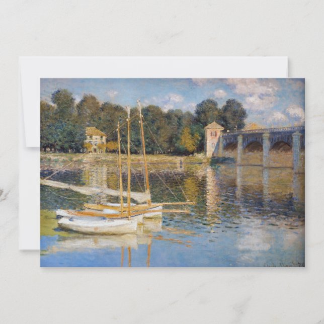 Claude Monet - Bron över Argenteuil Inbjudningar (Framsida)