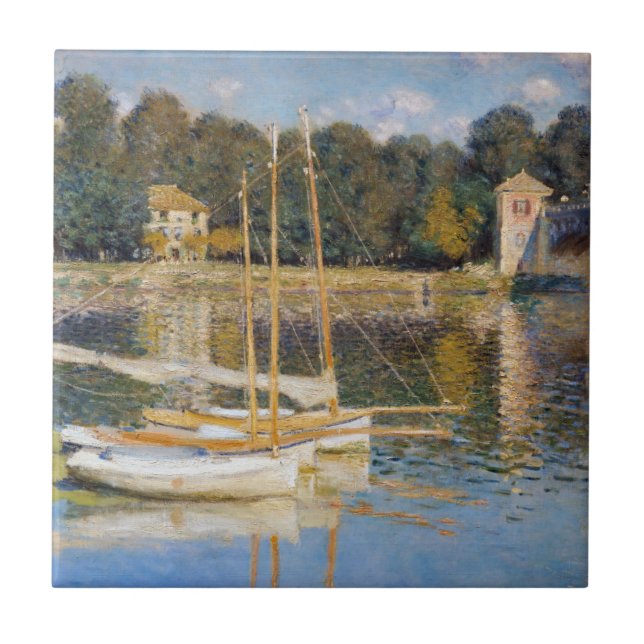 Claude Monet - Bron över Argenteuil Kakelplatta (Framsidan)