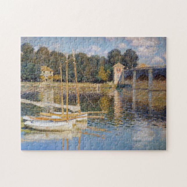 Claude Monet - Bron över Argenteuil Pussel (Horisontell)