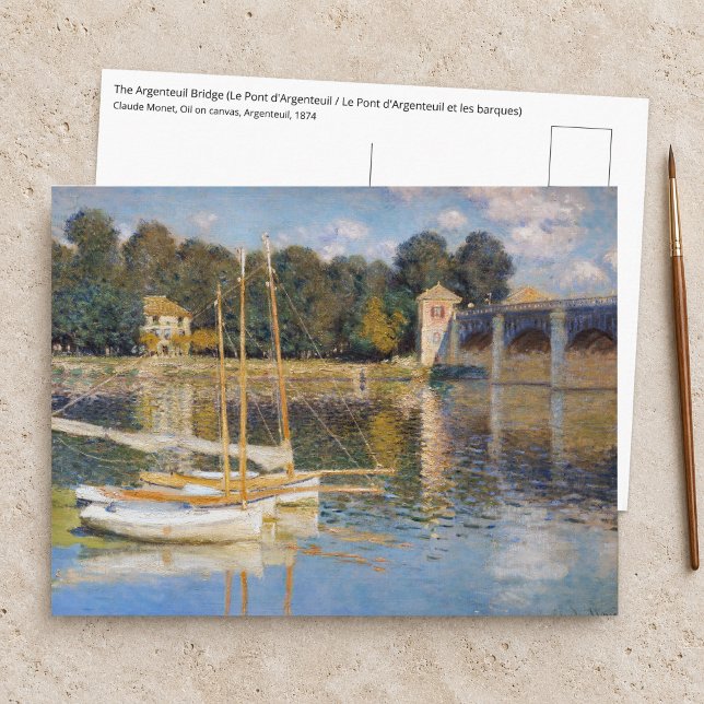 Claude Monet - Bron över Argenteuil Vykort (Skapare uppladdad)