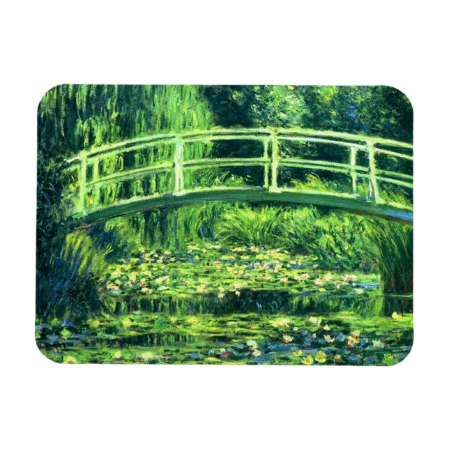 Claude Monet: Bron över en damm av Vatten Lilies Magnet (Horisontell)