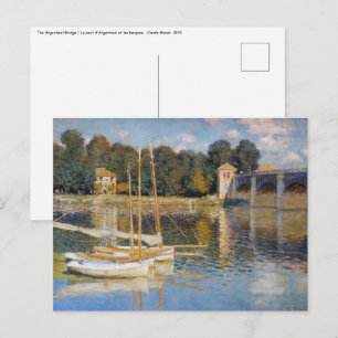 Claude Monet - Bron över Seine i Argenteuil Vykort