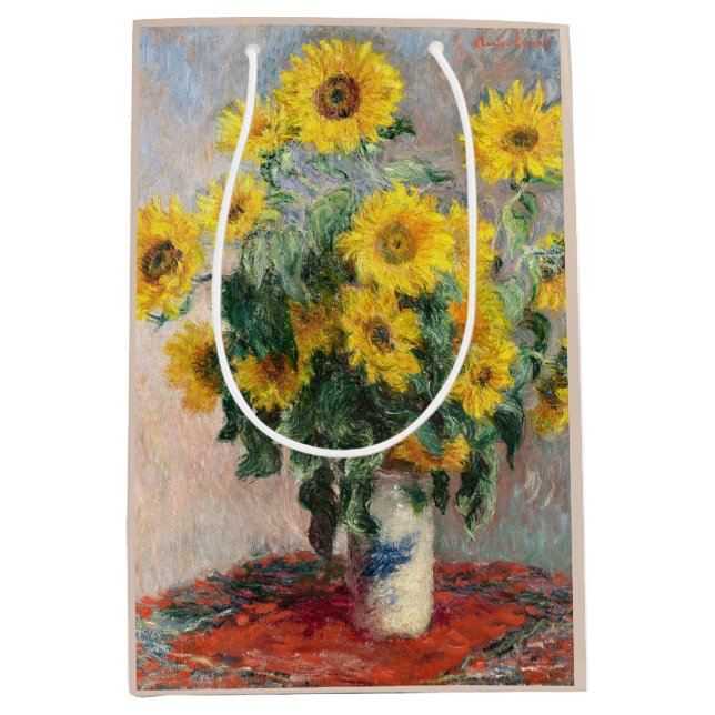 Claude Monet Bukett solrosor 1881 Konst (Framsidan)