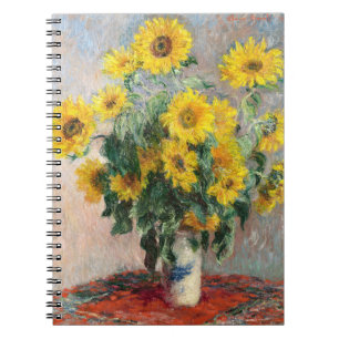 Claude Monet Bukett solrosor 1881 Konst Anteckningsbok
