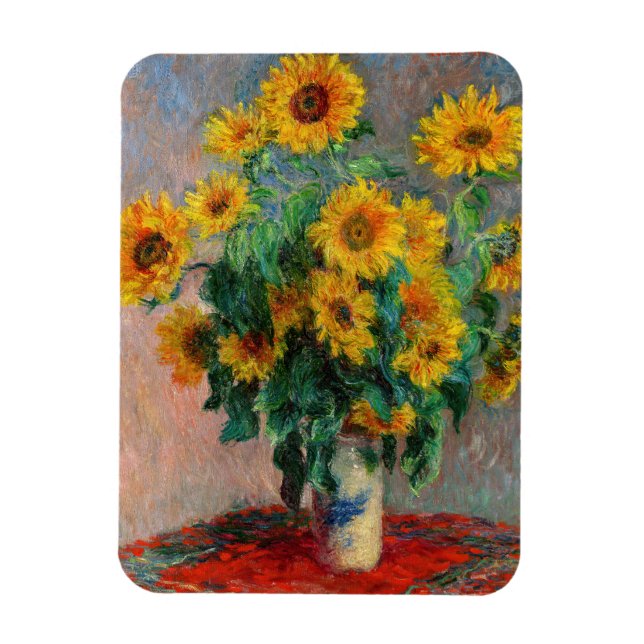 Claude Monet - Bukett solrosor Magnet (Vertikal)