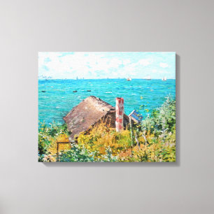 Claude Monet Cabin på Saint-Adresse Fine Art Canvastryck