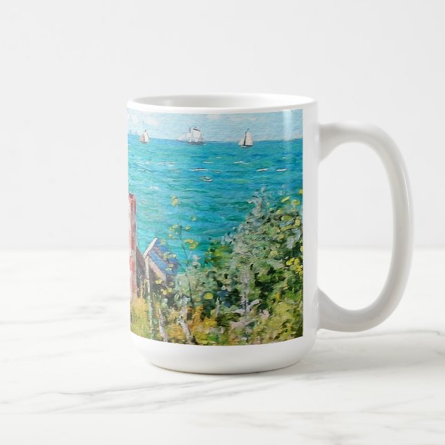Claude Monet Cabin på Saint-Adresse Fine Art Kaffemugg (Höger)