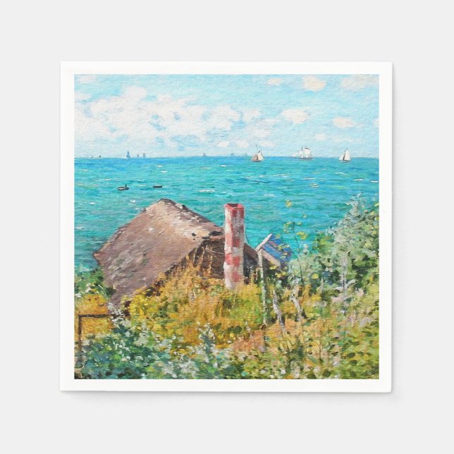 Claude Monet Cabin på Saint-Adresse Fine Art Pappersservett (Framsidan)
