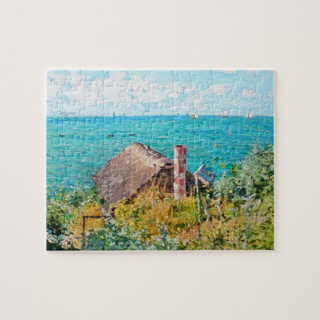 Claude Monet Cabin på Saint-Adresse Fine Art Pussel (Horisontell)