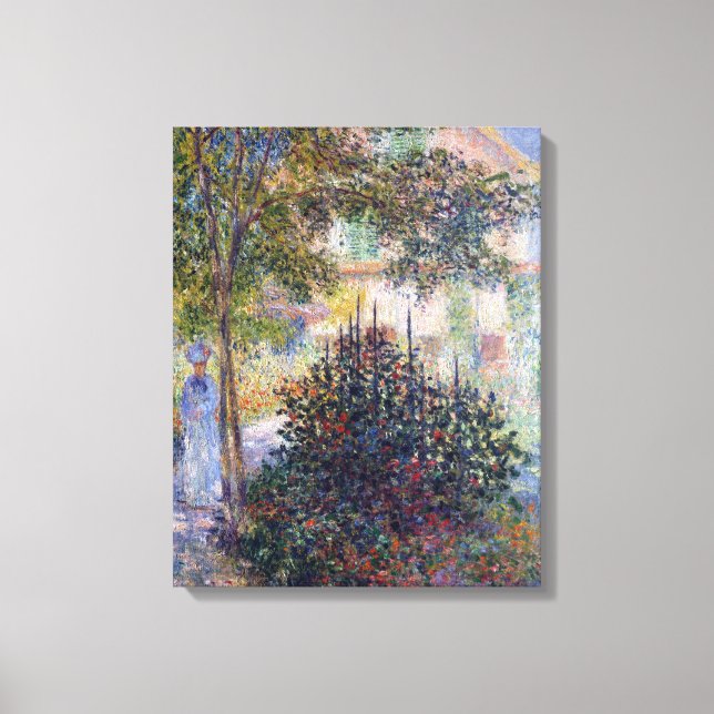 Claude Monet Camille i Garden i Argentina Canvastryck (Framsida)